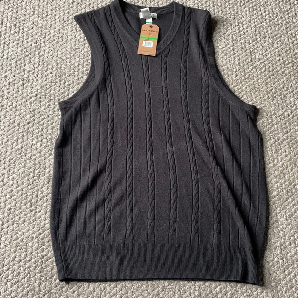 Brown Super Soft vest- Dockers Brand